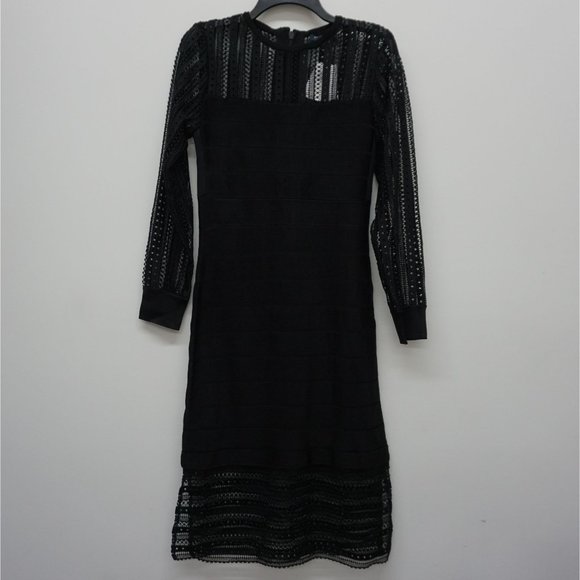 French Connection Dresses & Skirts - French Connection Women's 8 Dress Vivian Spotlight Knit Lace Dress Black 8